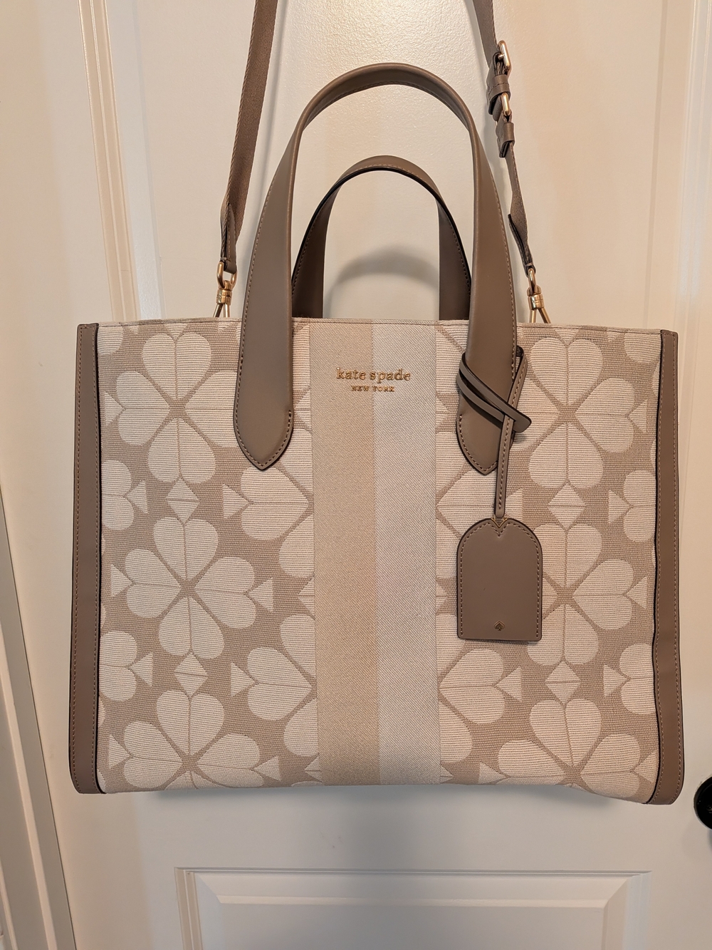 kate spade Beige Floral Canvas Tote